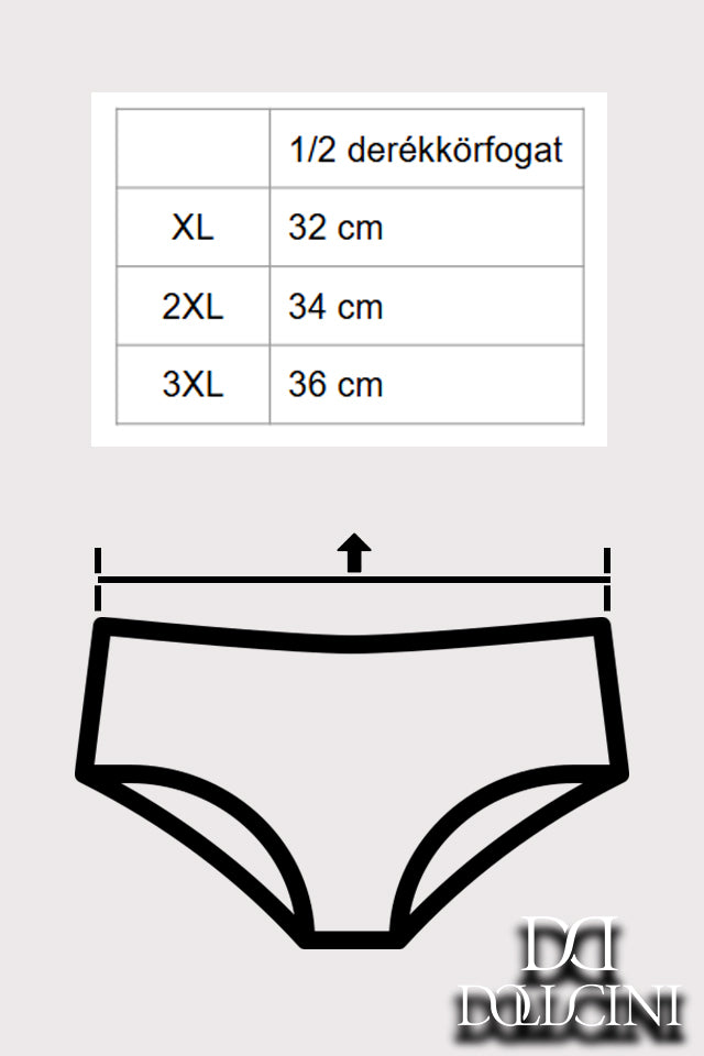 Dollcini ,Magas derekú női bugyi ,95% Pamut + Spandex-Többszínű, 6 db-os Csomag,62072