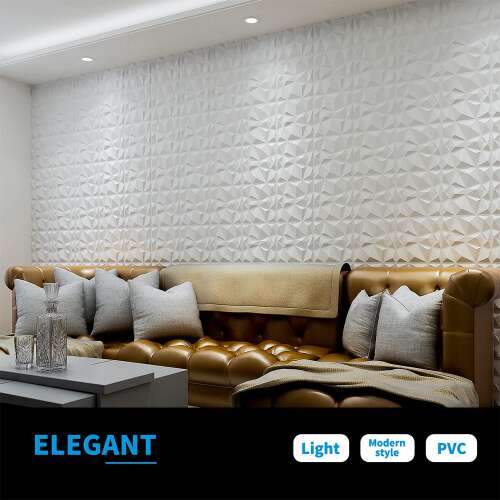 Dollcini Otthon 3D PVC Falpanel – Modern Geometrikus Mintás Dekoráció