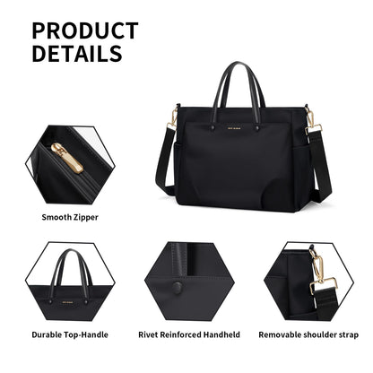 Dollcini vízlepergető női laptop táska 16 colos rekesszel – nagy kapacitású nylon válltáska