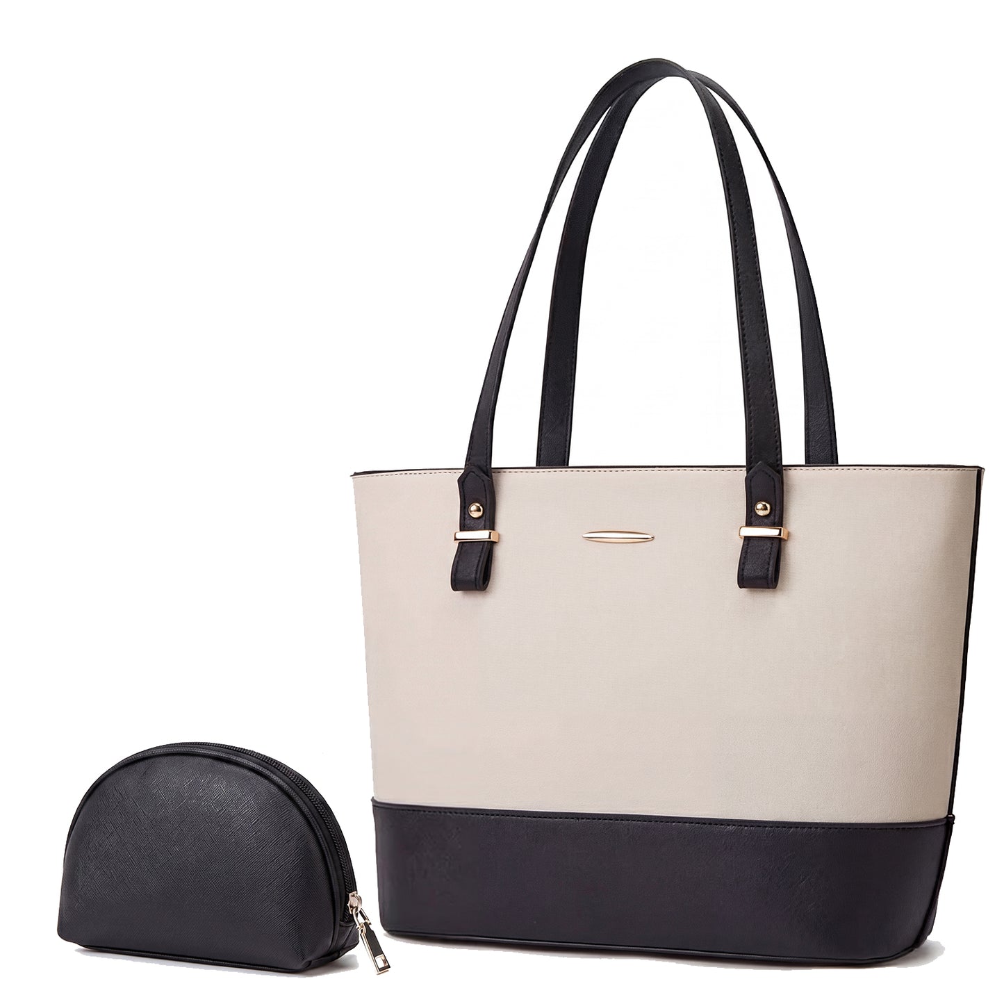 Dollcini, Női elegáns kézitáska, Tote Bag, luxus, 424401, Fekete/Fehér