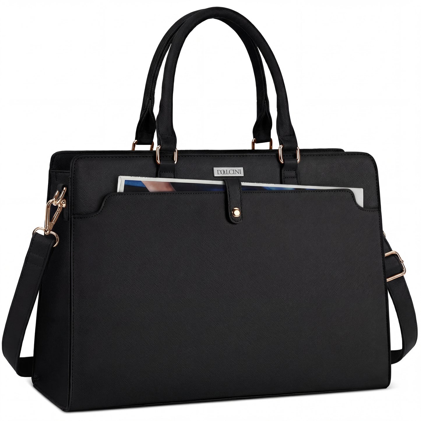 Dollcini Női Laptoptáska 15,6” – Elegáns Fekete Munkatáska