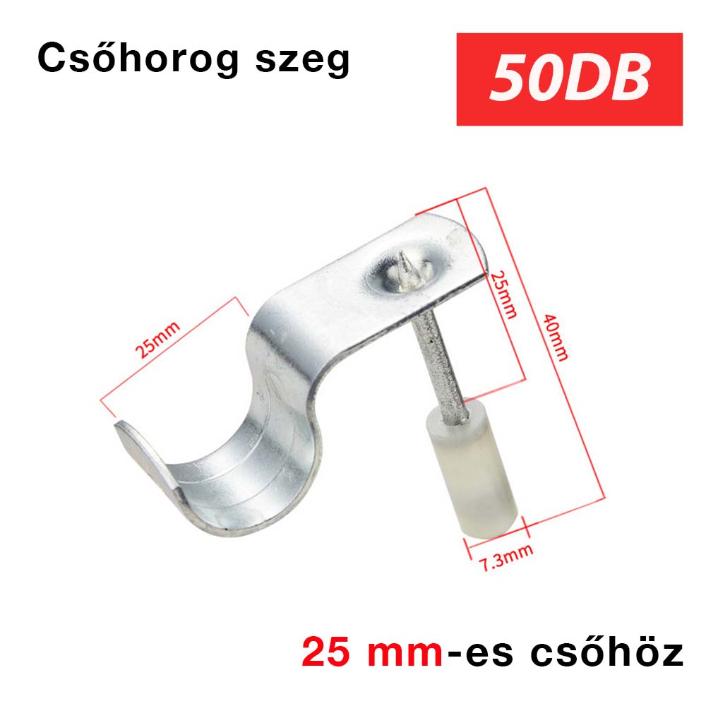 Dollcini Otthon Kiegészítő Szegek Szögbelövőhöz – 7.3mm es horogszeg or Csõhorogszeg 50 db