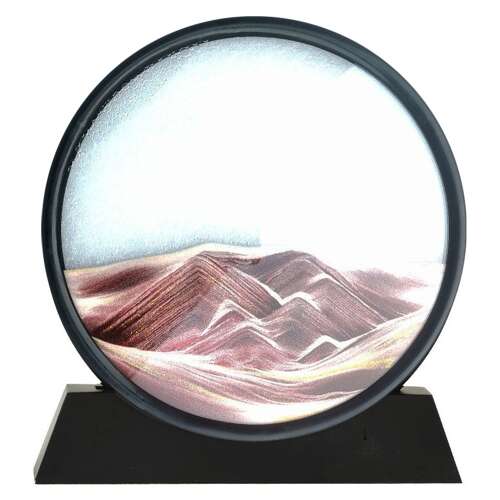 Dollcini Otthon 3D Mozgó Homokfestmény – Dinamikus Homokóra Dekor, 7"inch