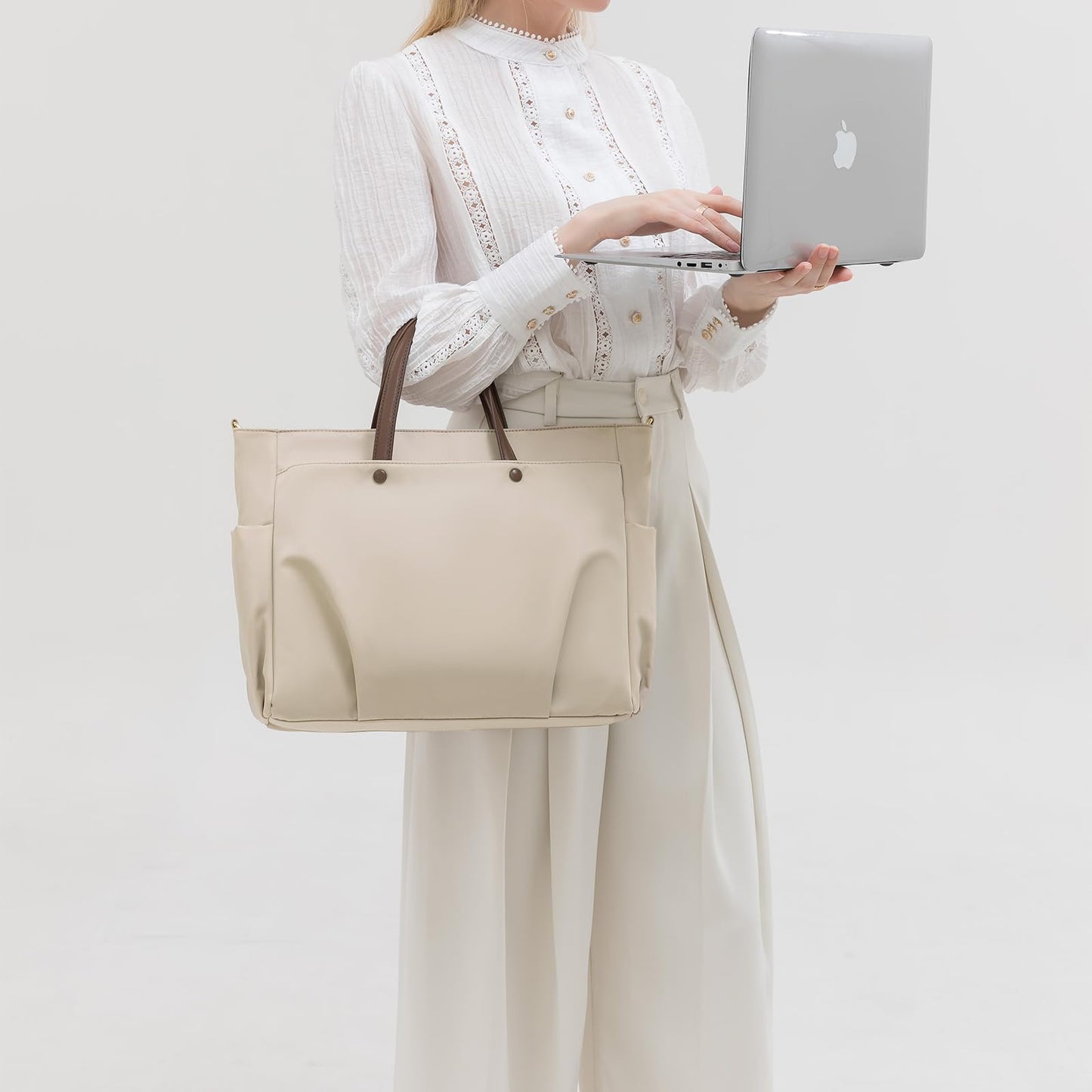 Dollcini vízlepergető női laptop táska 16 colos rekesszel – nagy kapacitású nylon válltáska