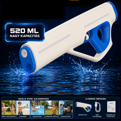 Dollcini Automatic Electric Water Gun – USB Rechargeable, LED Light, 510 ml