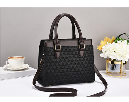 Dollcini Women's Large Tote Handbag and Wallet Set – Elegant, Zippered, with Shoulder Strap