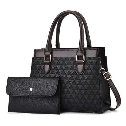 Dollcini Women's Large Tote Handbag and Wallet Set – Elegant, Zippered, with Shoulder Strap