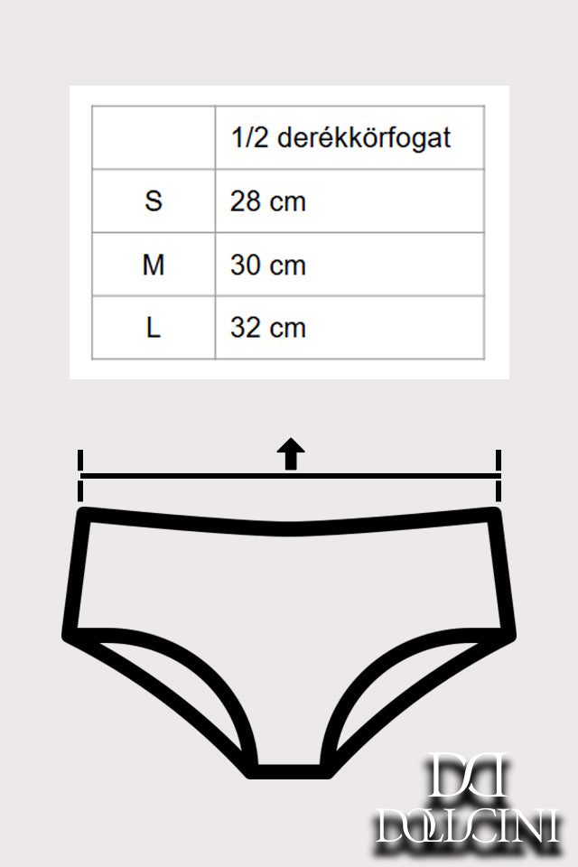 Dollcini ,Klasszikus Női Bugyi, Brazil Női Bugyi, 95% Pamut + Spandex-Többszínű, 6 db-os Csomag