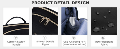 Dollcini Női Városi Hátizsák USB Porttal – Könnyű, Vízálló, 15” Laptophoz