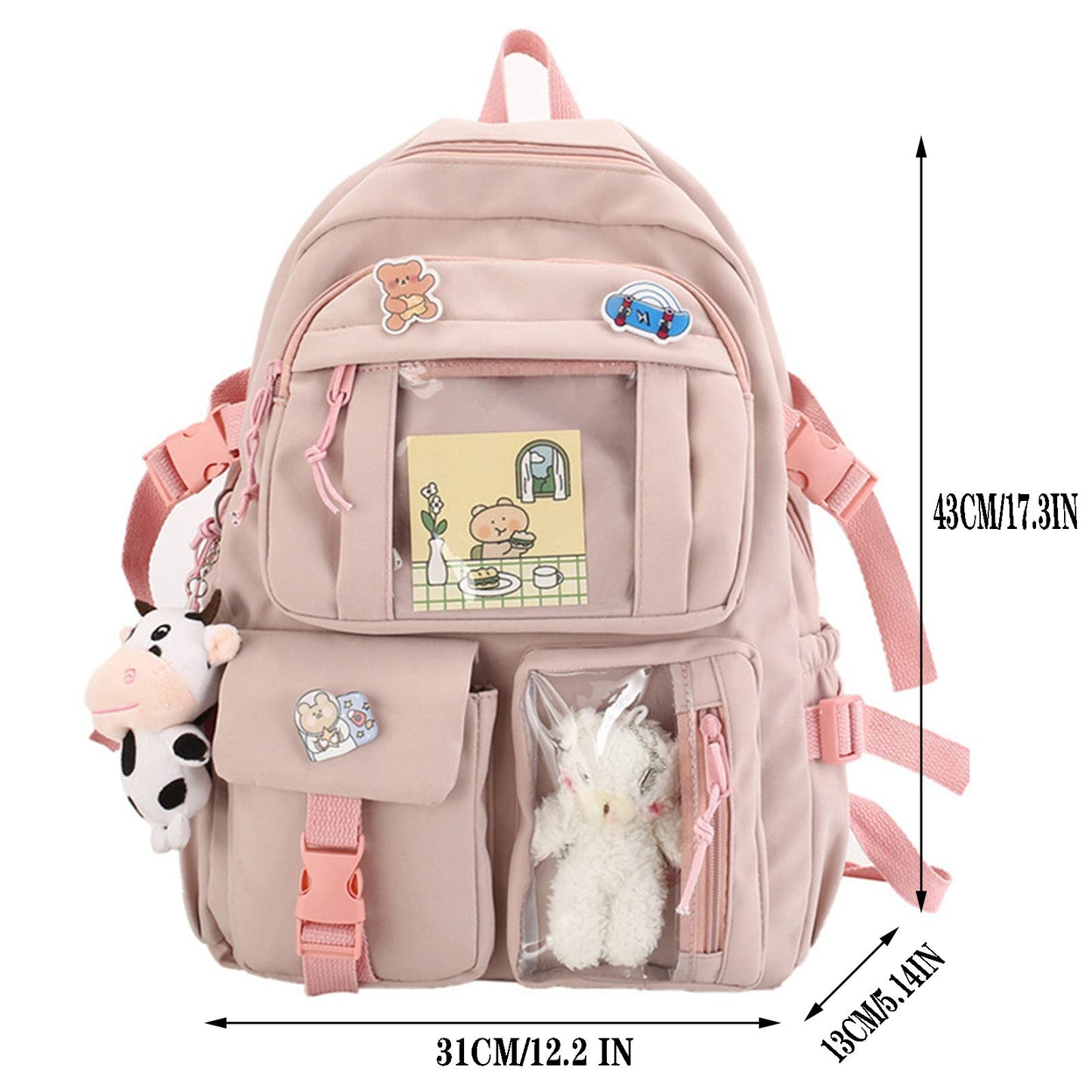 Dollcini Elegáns Iskolatáska Fiúknak és Lányoknak – Laptop Hátizsák Praktikus Rekeszekkel
