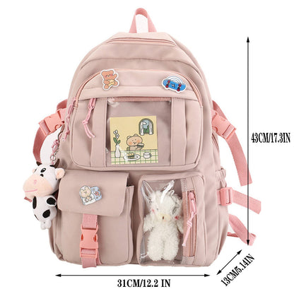 Dollcini Elegáns Iskolatáska Fiúknak és Lányoknak – Laptop Hátizsák Praktikus Rekeszekkel