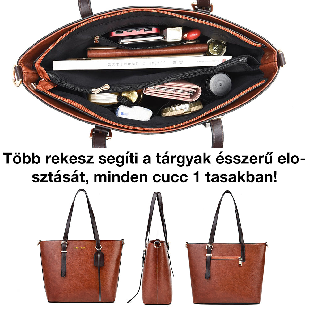 Dollcini Klasszikus Női Kézitáska – Vízálló Műbőr Válltáska