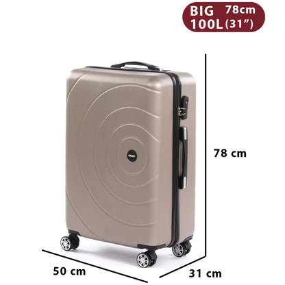 Dollcini Világjáró Bőrönd Szett – Royal Gold Elegance, Arany